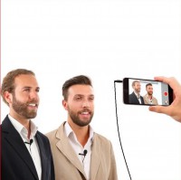 MICROFONO DE SOLAPA DOBLE PARA GRABAR Y TRANSMITIR EN REDES SOCIALES